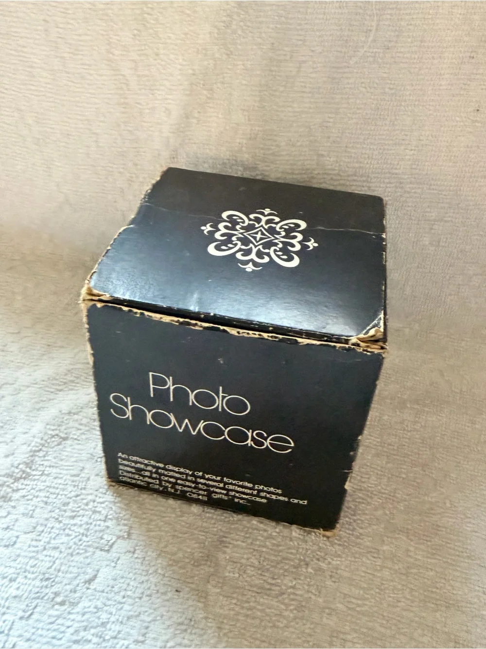 Black Decorative Photo Cube Picture Frame - Classic Black Cube